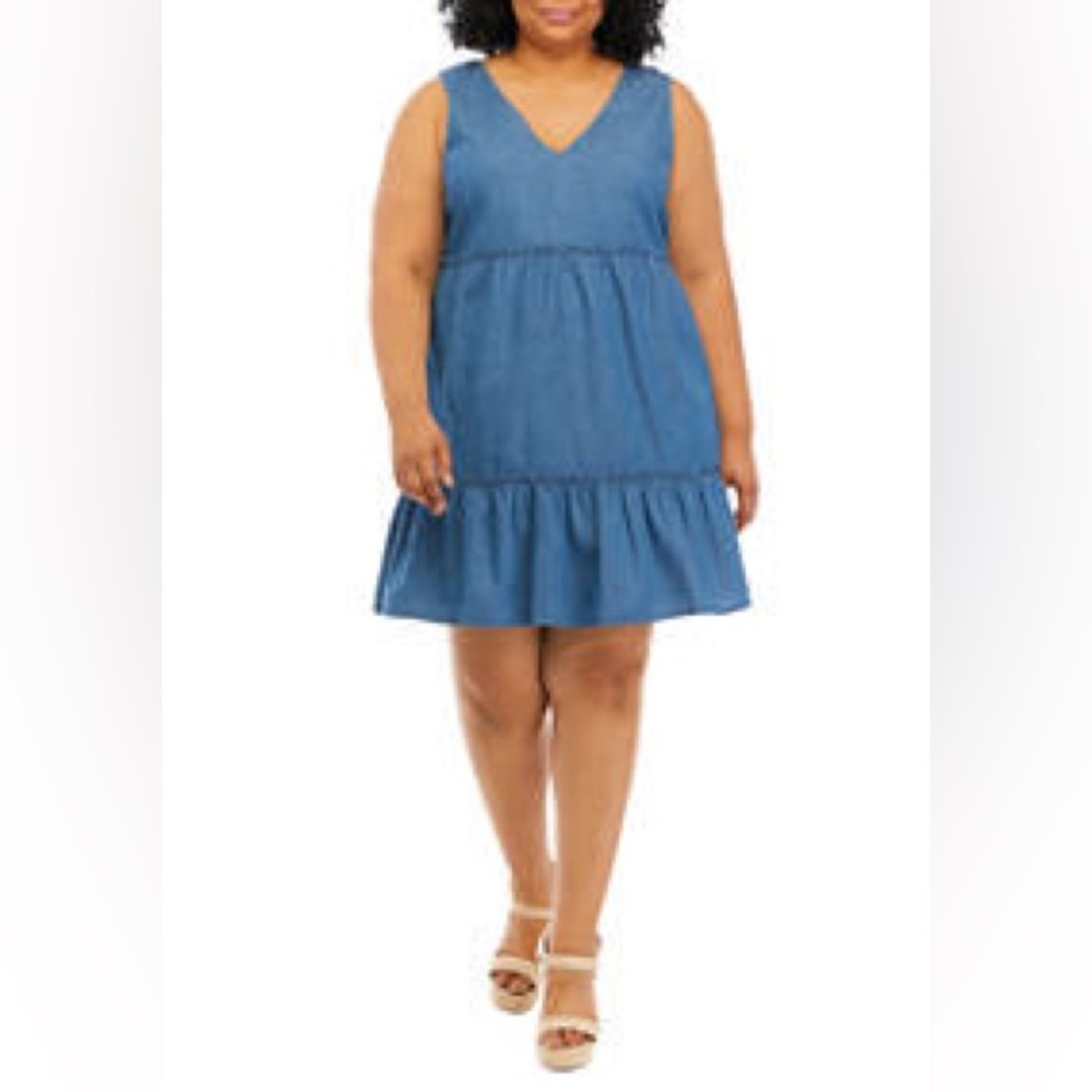 100% cotton denim dress